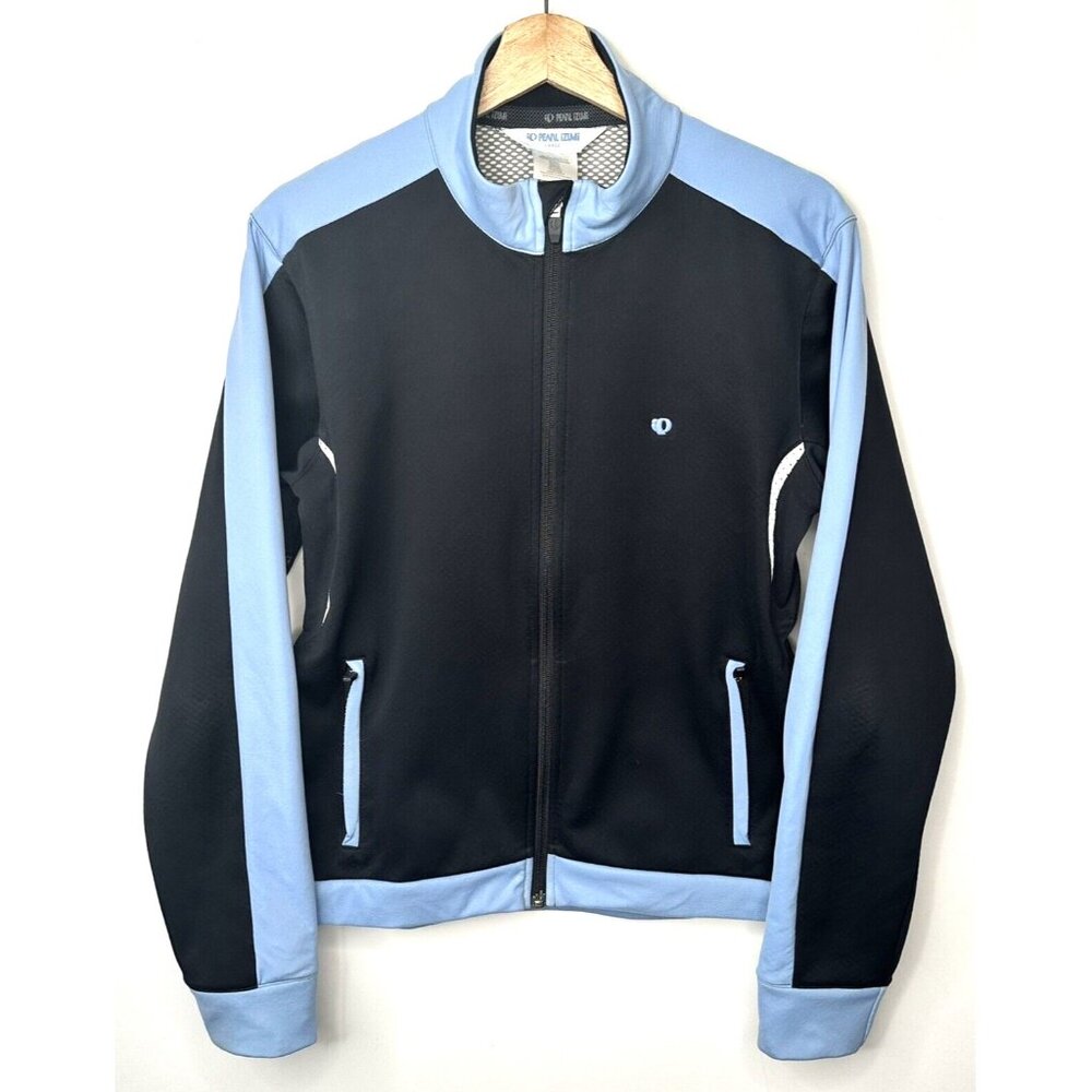 Pearl Izumi Womens Cycling Jacket Alpine Elite  Softshell Black & Blue Sz Large